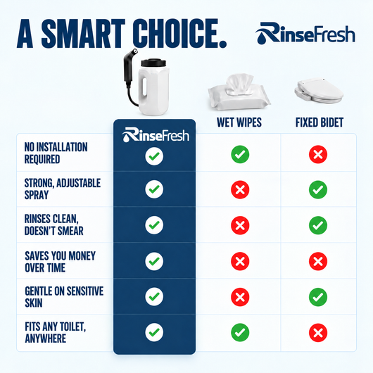 RinseFresh™ - Portable Power Bidet for After-Toilet Clean